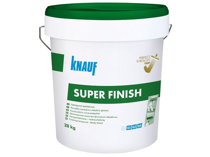 Naudoti paruoštas universalus glaistas Knauf SUPER FINISH 28,0kg Naudoti paruoštas universalus glaistas Knauf SUPER FINISH 28,0kg